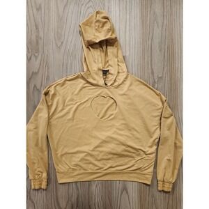 Shein SXY‎ Hoodie With Chest Heart Cut Out Women's Size 1XL Beige